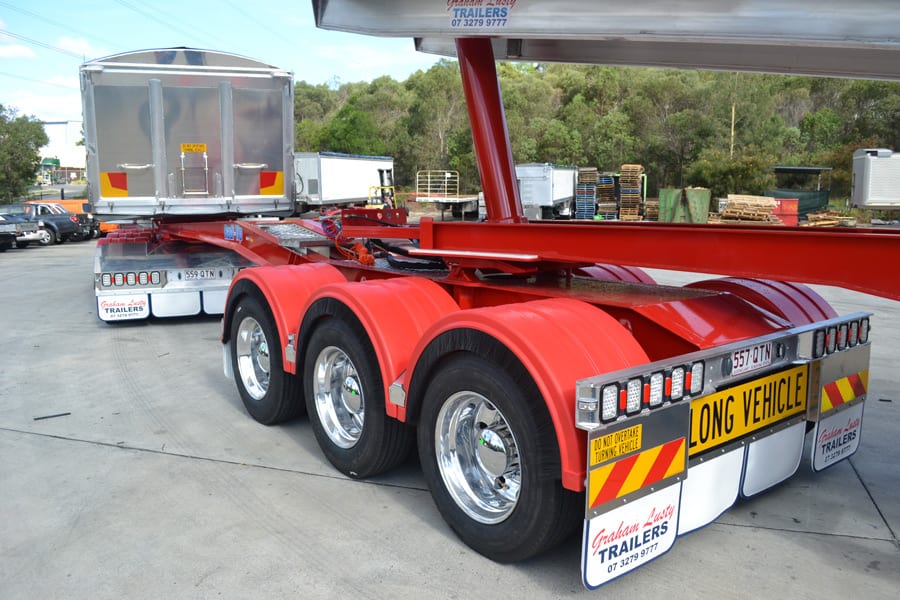 Graham Lusty Trailers chassis tipper and toa comes standard with a Jost body lock